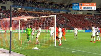[进球视频] 铜梁龙0-1落后玉昆！克莱伯禁区内头球破门